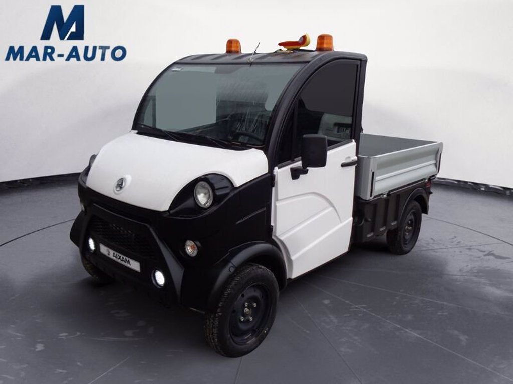 AIXAM E-Truck Doppio Pianale con Lampeggianti Led e Segnalatore Lavori